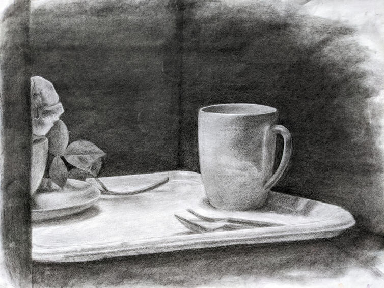 Tray Charcoal Piece, 2021